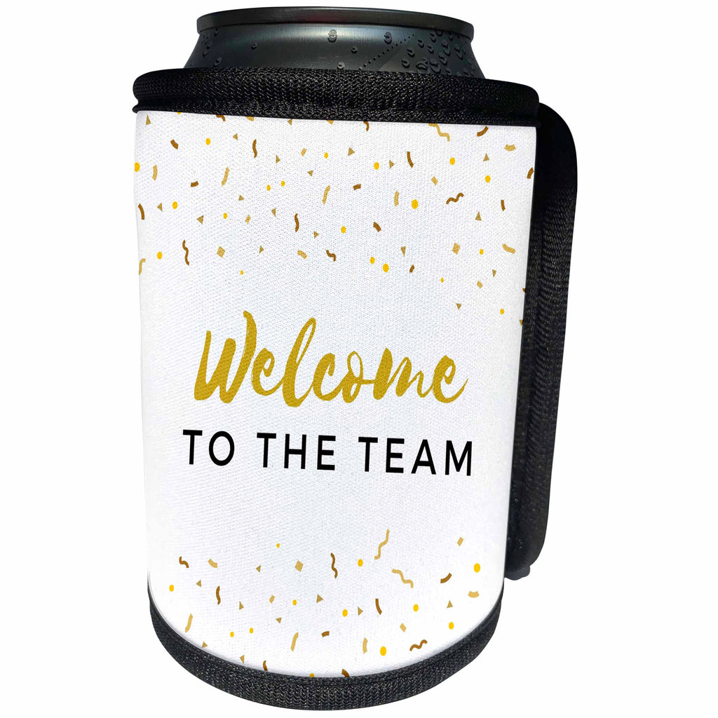 3dRose Welcome To The Team Office Work mate New Job Gift For... - Can Cooler Bottle Wrap (cc-366755)