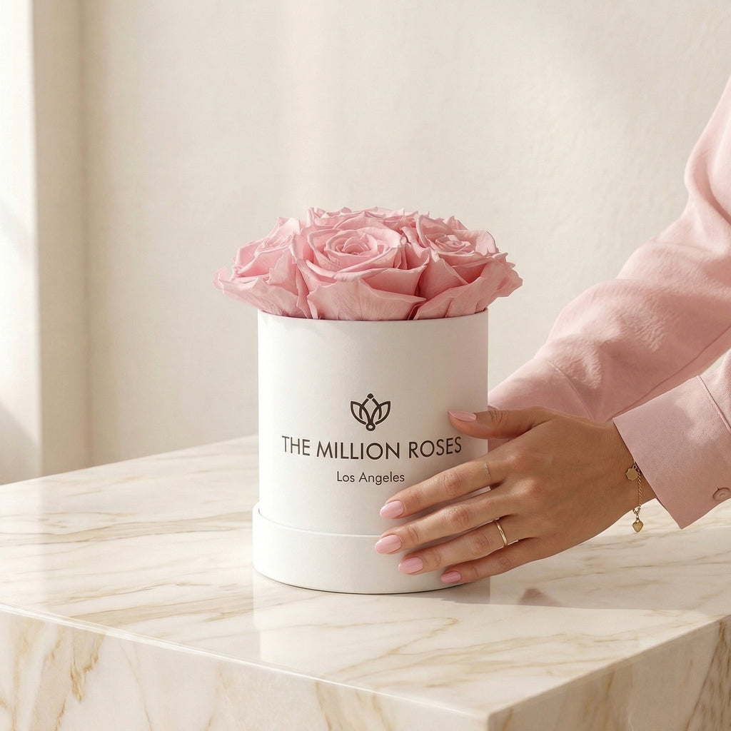 Essence White Box | Light Pink Roses